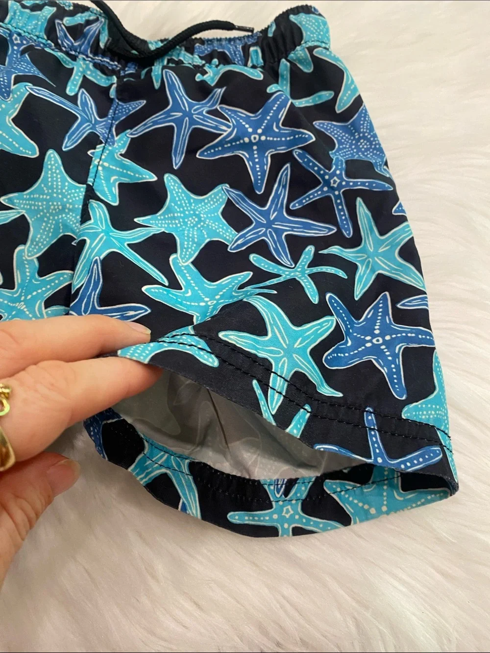 Old Navy Boys Starfish Swim Trunks - Navy, Teal, Blue